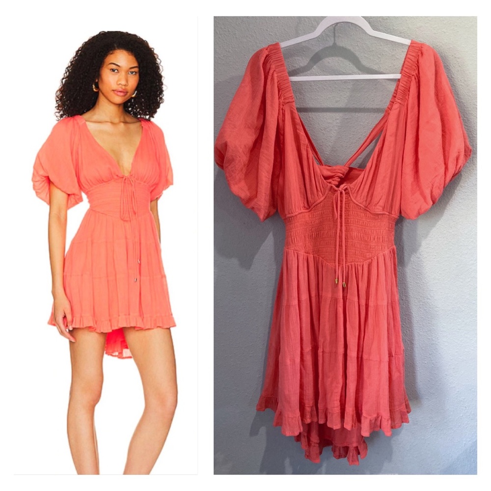 Free People Coral Mini Dress